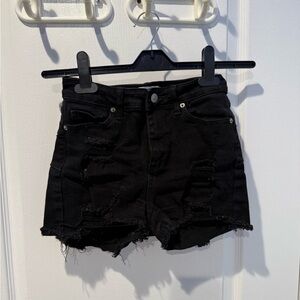 S.O.N.G. Black Denim Shorts